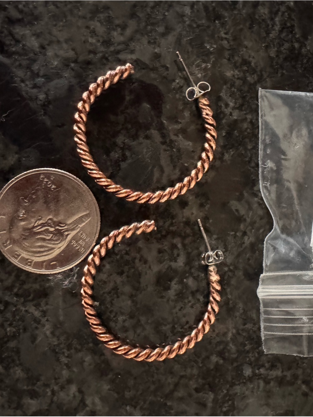 Native Made Copper Twist Hoops